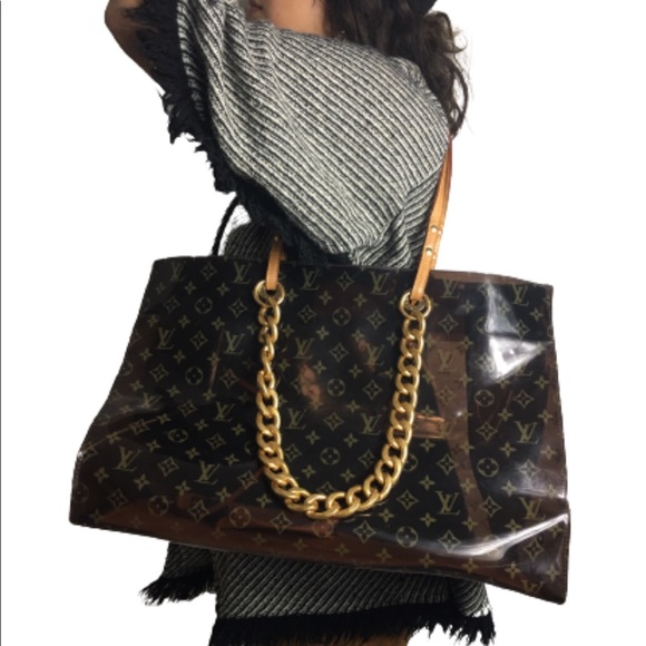 🌟BEACH🌟CLEAR LOUIS VUITTON WITH POUCH - Picture 2 of 11